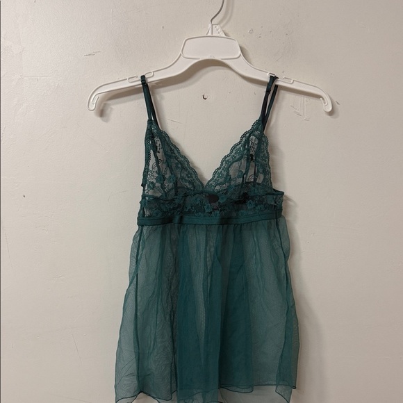 Victoria's Secret Teal Lace Babydoll - Picture 1 of 3